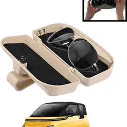 monolive Beige Sunglass Protective Holder For Car Dashboard Universal -66 White Car Sunglass Clip Holder-picture-38