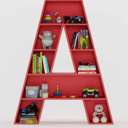 boingg! - a happy start Abracadabra Kids Bookshelf in Red Colour image 1