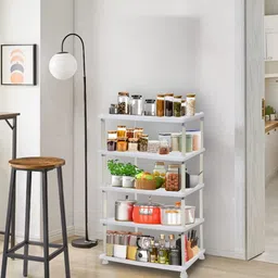 raxon world Fruits/Vegetables Kitchen Rack 5 Layer Plastic Rack for Organizing Vegetables and Supplies Plastic-picture-37