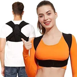 rich club Premium & Adjustable Back Brace For Clavicle To Support Neck, Back and Shoulder Posture Corrector image 2