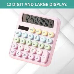 frony Desktop Calculator, 12-Digit Large LCD and Large Buttons for Office, Homes A415 Basic Calculator-picture-20