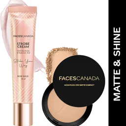 faces canada Strobe Cream (18ml) + Weightless Compact Powder (9gm) | Primer + Moisturizer + Highlighter-picture-24