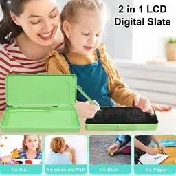 utsub LCD Writing Pad Pencil Box for Kids Digital Display LCD Learning Pencil Case Art Plastic Pencil Box image 3