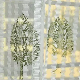 dtodexpress 152.4 cm (5 ft) Tissue Semi Transparent Window Curtain (Pack Of 2) image 3