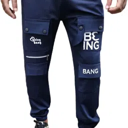 trending mindsart Men Solid Blue Track Pants-picture-34