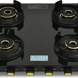 Granito 4 Burner Black Gas Cooktop, Dual Shade Toughened Glass, ISI Certified Glass Manual Gas Stove-image-32