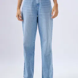 spykar Women Straight Fit High Rise Blue Jeans-picture-13