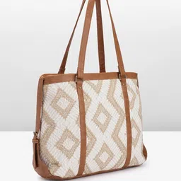 anouk Women White Tote-picture-21