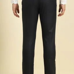 allen solly Men Slim Fit Black Polyester Trousers image 2