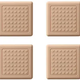 planetone Self-Adhesive Square Shape Rubber Anti Slip Pads 4 Pcs Pack Of 1 Rubber Furniture Caster image 1