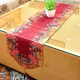 clothloom Maroon 183 cm Table Runner-picture-19