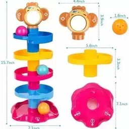 amtiq 4 Layer Ball Drop and roll Swirling Tower for Baby and Toddler Toys image 3