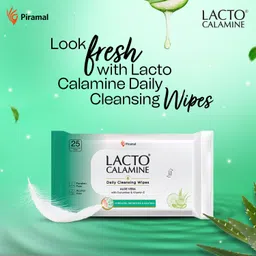 lacto calamine Daily Cleansing wipe with Aloe Vera, Cucumber, Vitamin E, Paraben & Alcohol Free Makeup Remover image 2