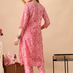 physil Women Pure Cotton Kurta Pant Set image 2