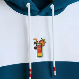 try this Men Full Sleeve Color Block Hooded Sweatshirt image 2