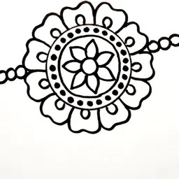 newadn Designer Shree-Dora11-18_NewADN21 Gold Finish Rakhi, Chawal Roli Pack, Greeting Card, Mug Set image 2