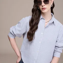 Roadster Striped Oversized Casual Shirt-image-18