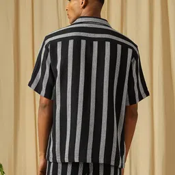4 TRIPLE O FIVE O BY MUFTI Men Oversized Fit Vertical Striped Cotton Casual Shirt-picture-13