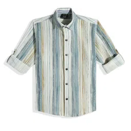 CAVIO Boys Comfort Striped Casual Shirt-image-3