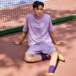 Crimsoune Club Men Printed Raw Edge T-shirt-image-71