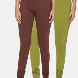TSG Bliss Women Pack Of 2 Solid Churidar-Length Leggings-image-84