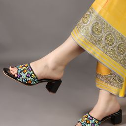 Anouk Colourblocked PU Block Sandals-picture-25