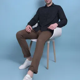 Crimsoune Club Men Mid-Rise Slim Fit Trousers-image-64
