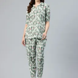 One Femme Ikat Printed Co-Ords-image-40