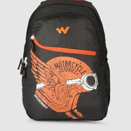 Wildcraft Unisex Black & Orange Printed Backpack-picture-21