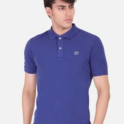 Sam and Jack Men Blue Polo Collar Cotton T-shirt-picture-18