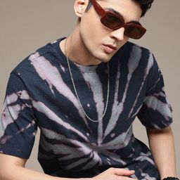 R.Code by The Roadster Life Co. Men Tie and Dye Printed Relaxed Fit T-shirt-picture-44
