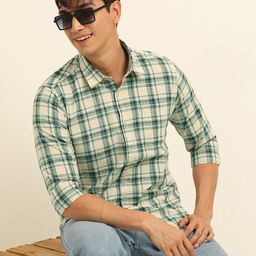 Bushirt Men Classic Opaque Checked Casual Shirt-picture-42