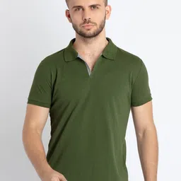 Status Quo Men Solid Slim Fit Polo T-Shirt-image-6