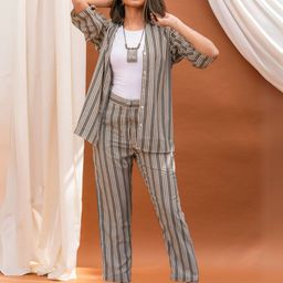 Svamsa Printed Shirt With Trousers Co-Ords-picture-5