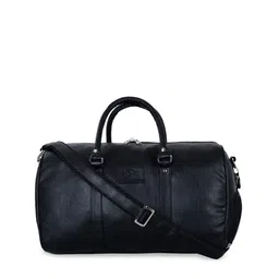 Leather World Unisex Black Solid Medium Duffle Bag-picture-46