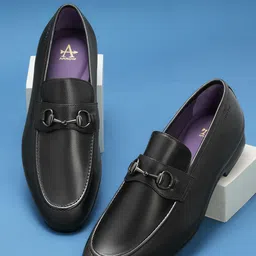 Arrow Men BOSCO Textured Leather Formal Horsebit Loafers-picture-10