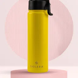 Solara Stainless Steel Vacuum Insulated Water Bottle, Yellow - 650ML-picture-34