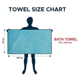 Black Gold Set Of 3 Blue Printed 400 GSM Bath Towels image 3