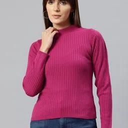 Pierre Carlo Acrylic Ribbed Pullover-picture-29