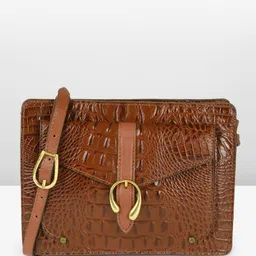 Hidesign Animal Textured Leather Structured Sling Bag-picture-17