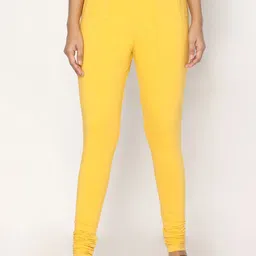 TSG Bliss Women Yellow Solid Churidar Length Leggings-image-84