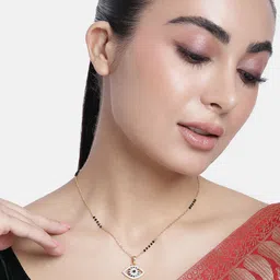 ABDESIGNS Gold-Plated American Diamond & Beaded Mangalsutra-picture-38
