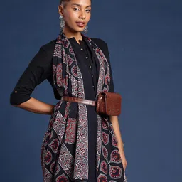 Taavi Ethnic Motifs Printed Block Print Dupatta-picture-27