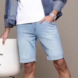 The Roadster Lifestyle Co. Men Slim Fit Denim Shorts-picture-19