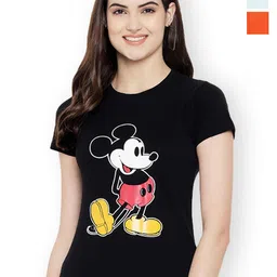 Fabflee Women Multicoloured 3 Printed T-shirt-image-36