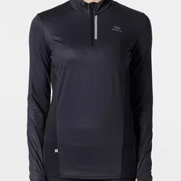 Decathlon Women Black Solid High Neck T-shirt-image-15