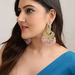 LAIDA Gold-Plated Contemporary Chandbalis Earrings-picture-27