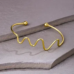 DressBerry Gold Plated Adjusted Kada Bracelet-image-23