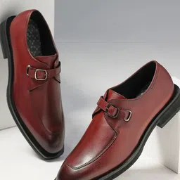 RARE RABBIT Men Round Toe Formal Monk Shoes-picture-46
