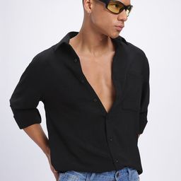 glitchez Effortless Vibe Textured Relaxed Fit Shirt-picture-46